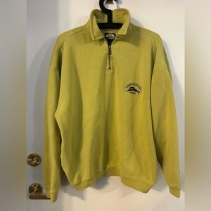 Tommy Bahama Men’s Yellow 1/4 Zip “Relax” Sweater size L